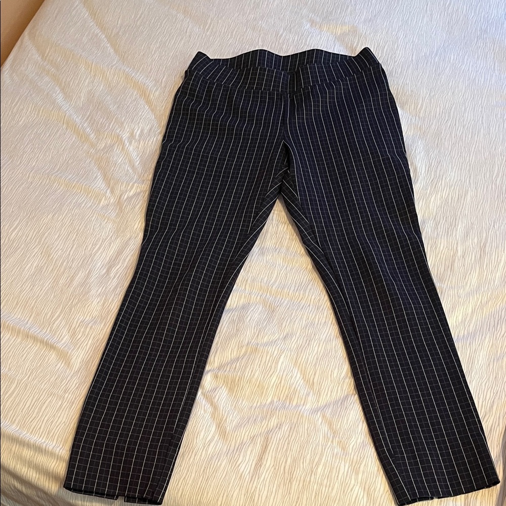 Navy Pinstripe Pants